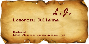 Losonczy Julianna névjegykártya